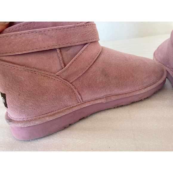 LAMO Womens Pink Suede Winter Boots 8.5 Furry - Picture 10 of 10